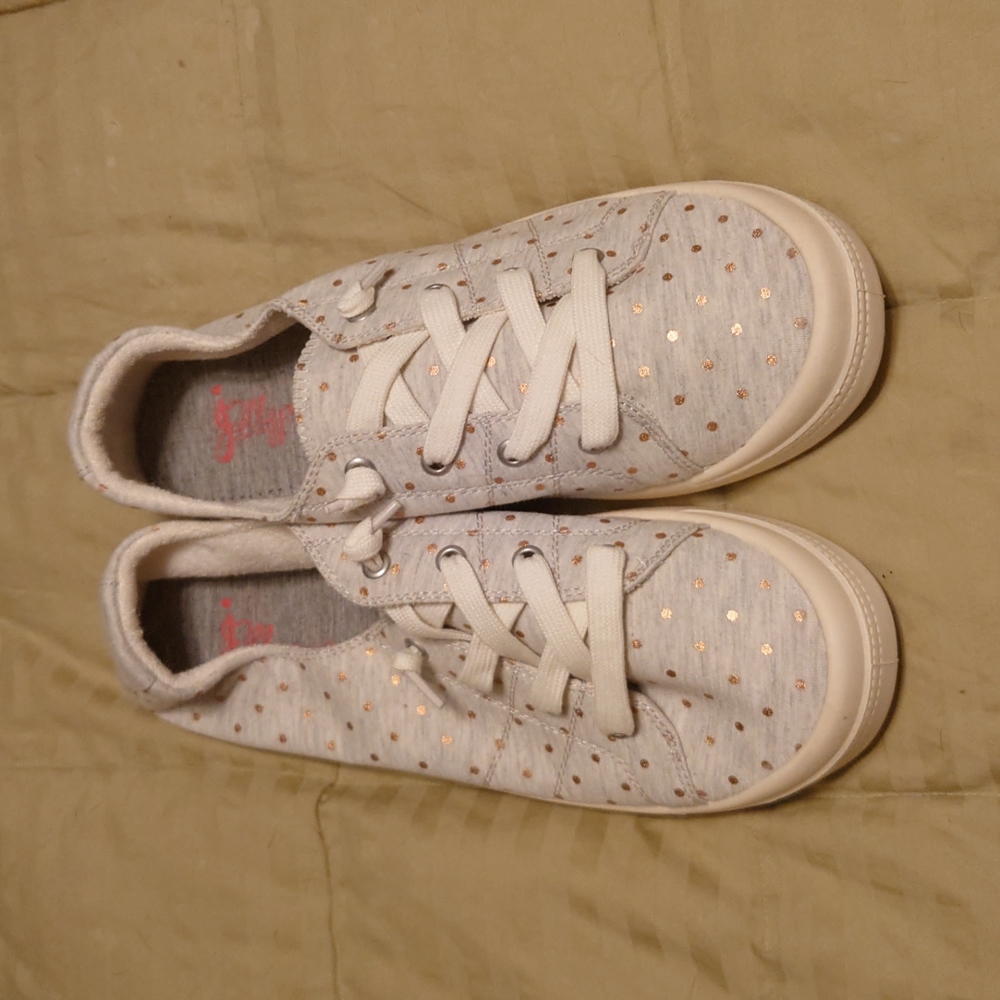 jellypop Dallas Heather Grey w/Gold Dots